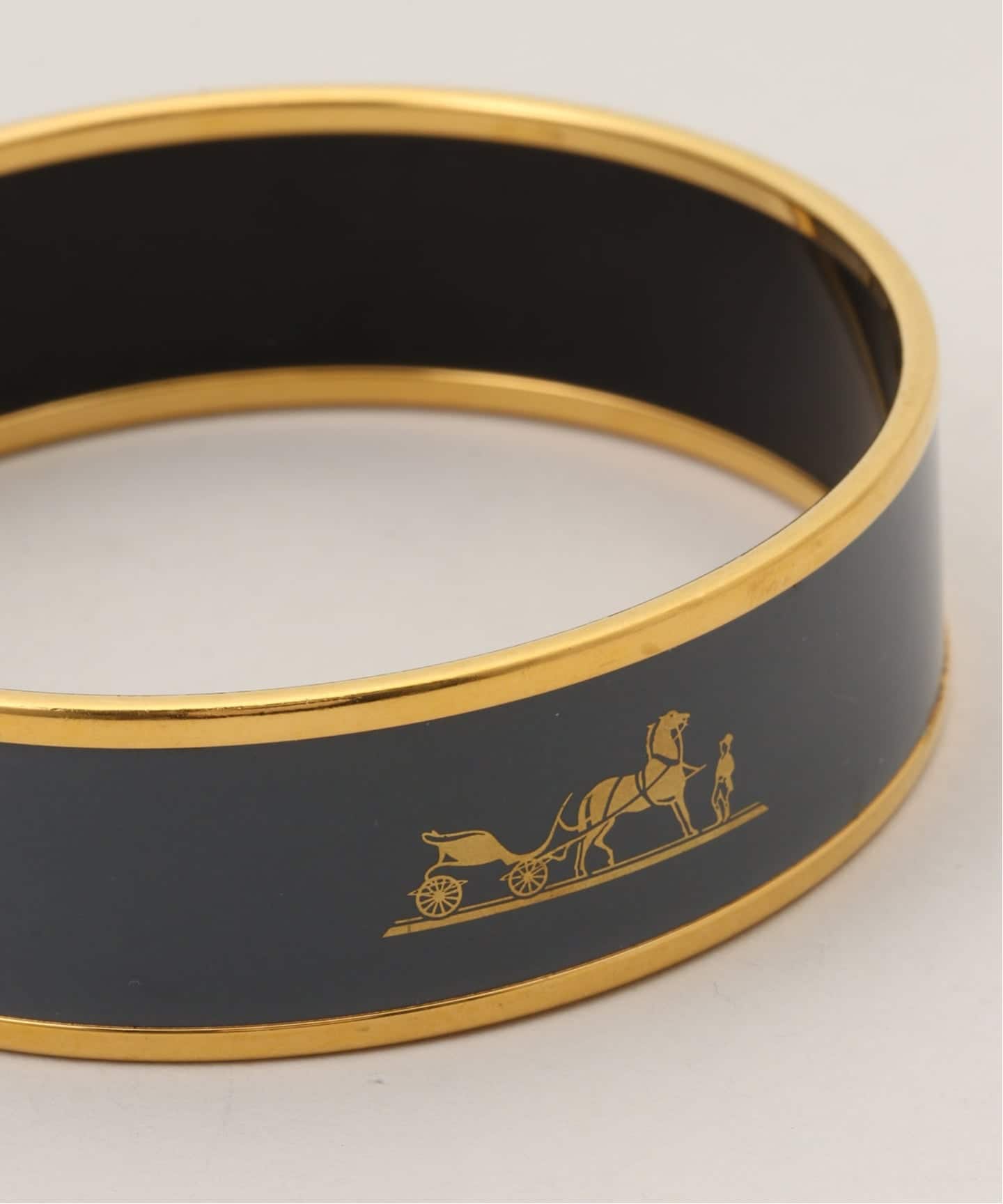 VINTAGE HERMES/エルメス】 Email bangle gm navy（ブレスレット