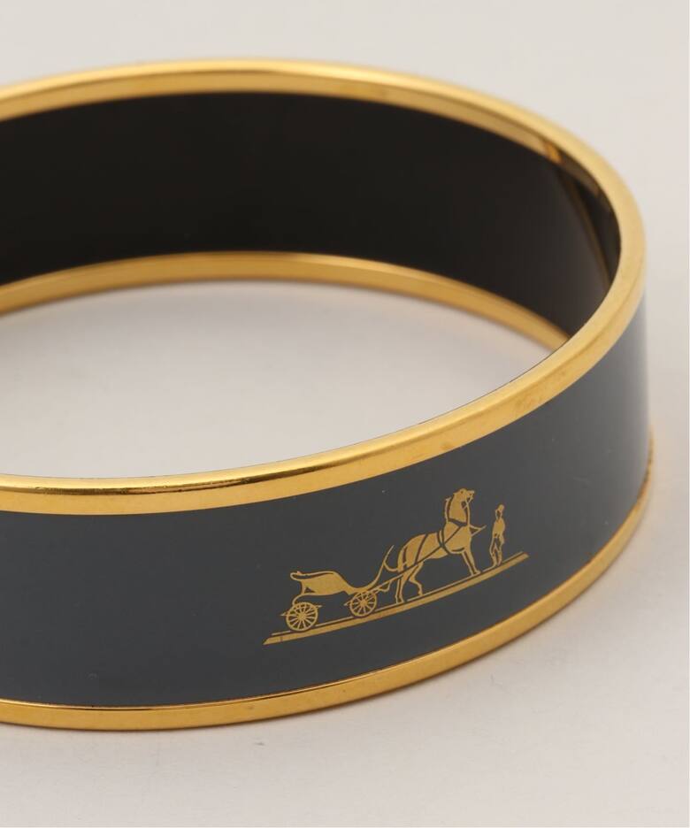 VINTAGE HERMES/エルメス】 Email bangle gm navy（ブレスレット 