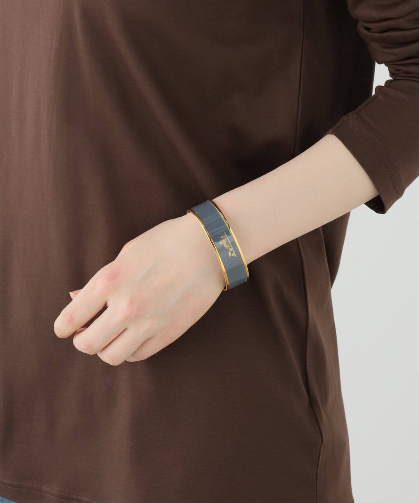 VINTAGE HERMES/エルメス】 Email bangle gm navy（ブレスレット 