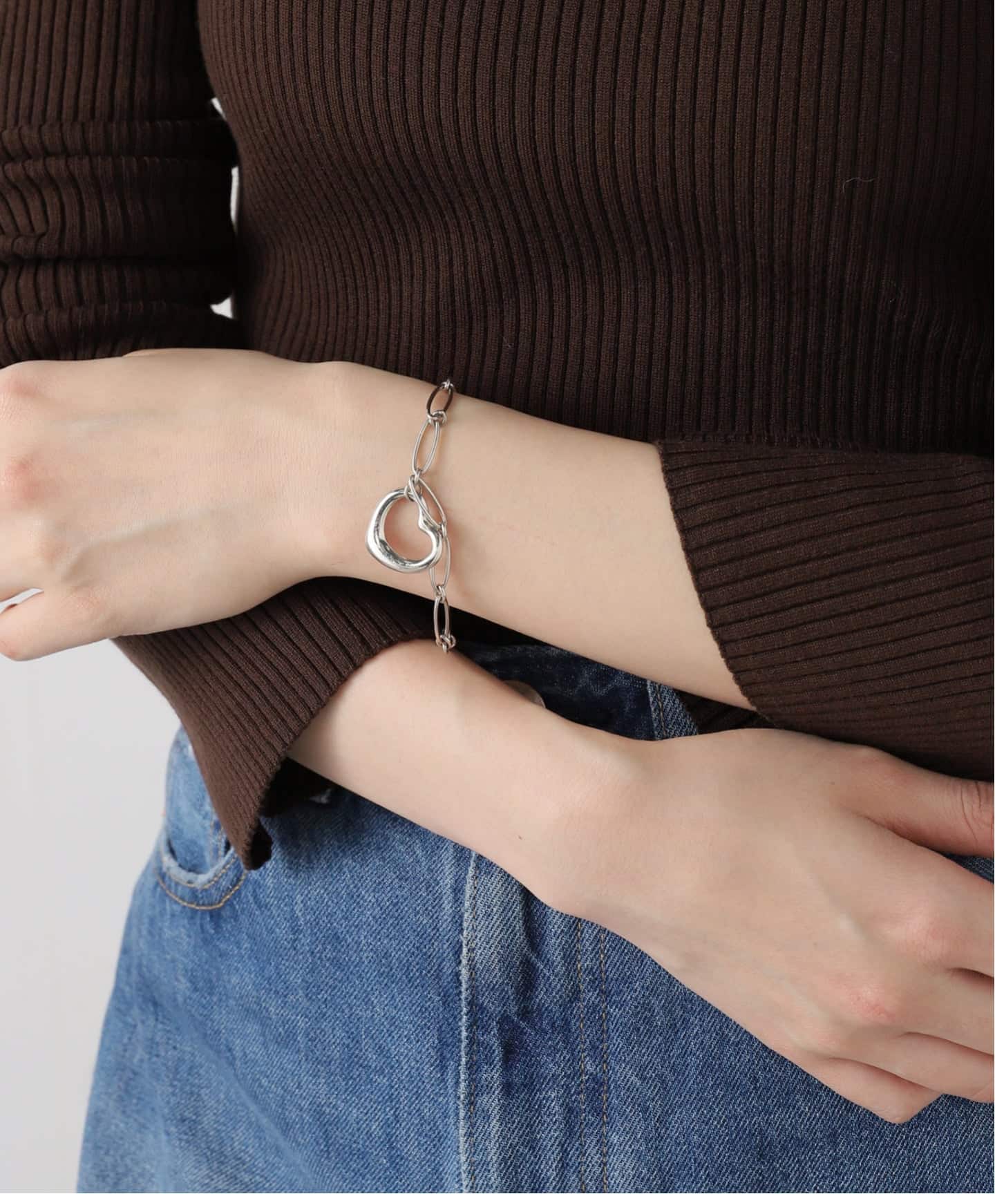 VINTAGE TIFFANY&Co./ティファニー】Open heart bracelet oval link