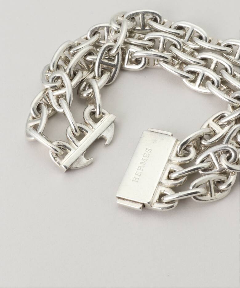 VINTAGE HERMES/エルメス】 Triple chaine dAncre bracelet 