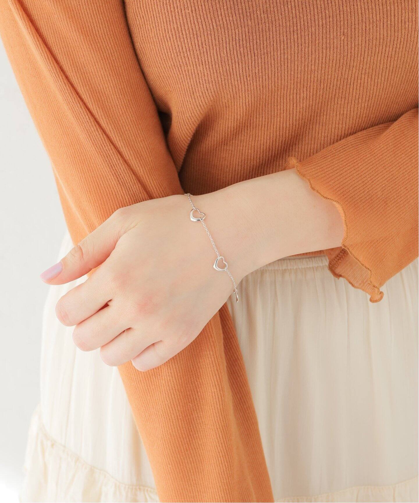 VINTAGE TIFFANY&Co./ティファニー】Open heart bracelet 5charms 