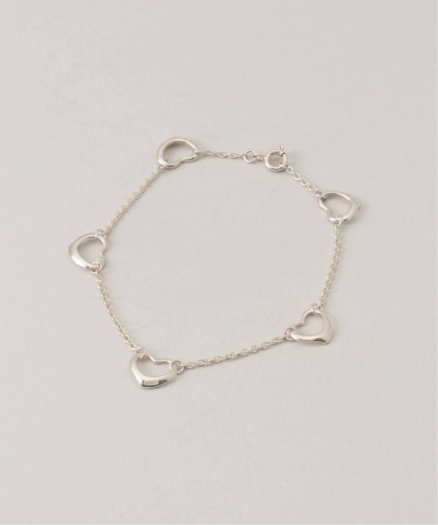 VINTAGE TIFFANY&Co./ティファニー】Open heart bracelet 5charms  