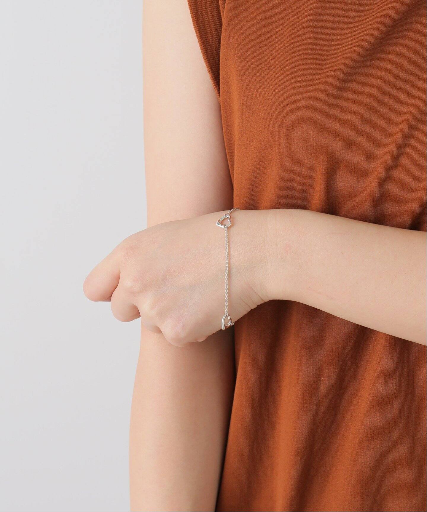 VINTAGE TIFFANY&Co./ティファニー】Open heart bracelet 3charm  