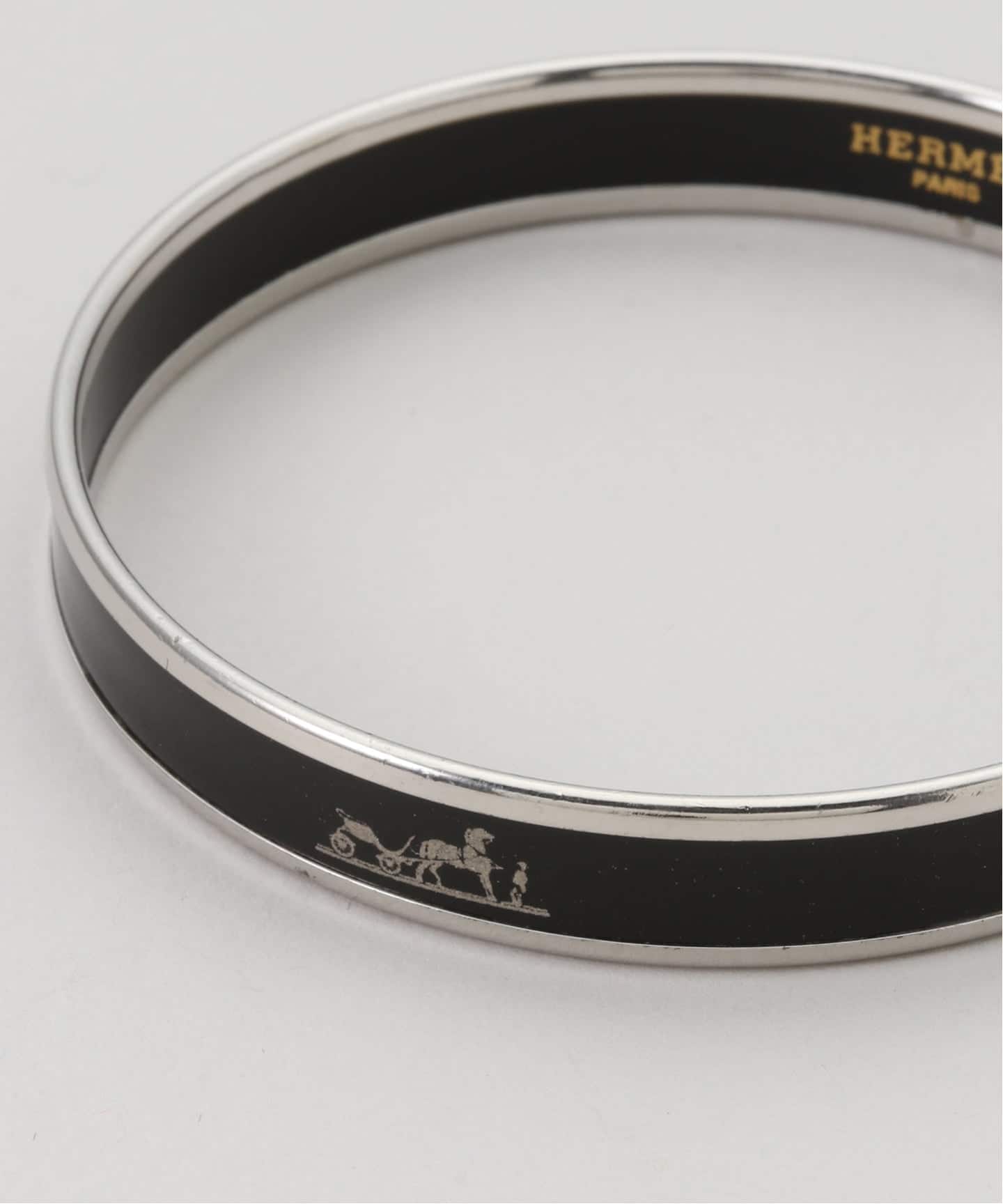 VINTAGE HERMES/エルメス】Emaille black pm（ブレスレット・バングル