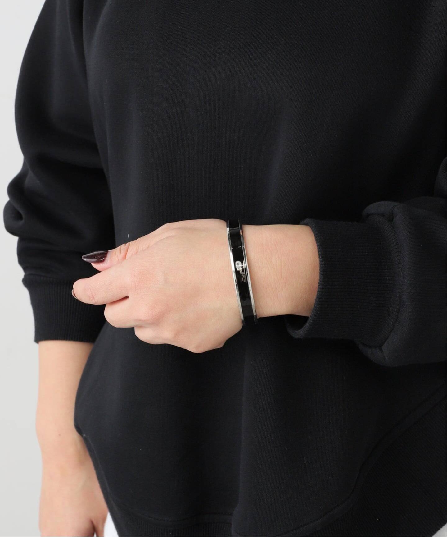 VINTAGE HERMES/エルメス】Emaille black pm（ブレスレット・バングル