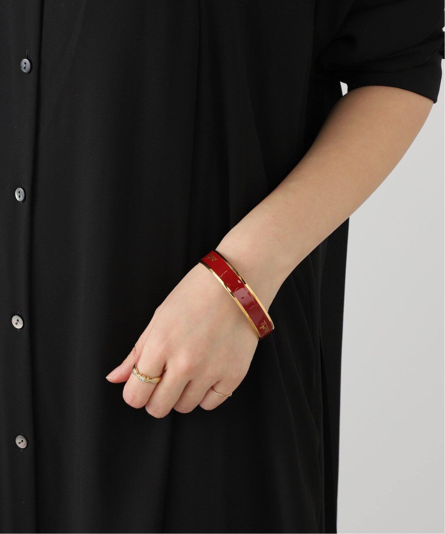 エルメス HERMES ルーリー ブレスレット バングル レッド 袋付 エルメス HERMES ルーリー ブレスレット バングル レッド 袋付