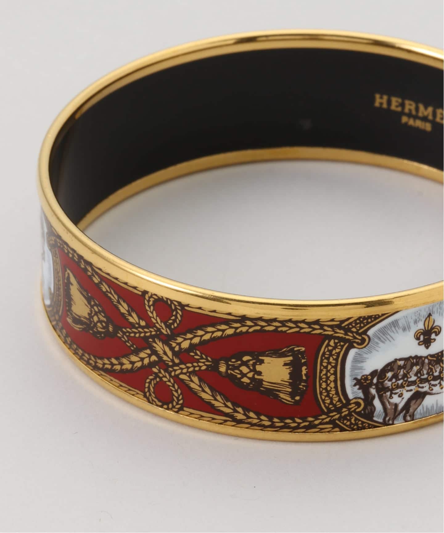 VINTAGE HERMES/エルメス】Emaille cheval red gm（ブレスレット