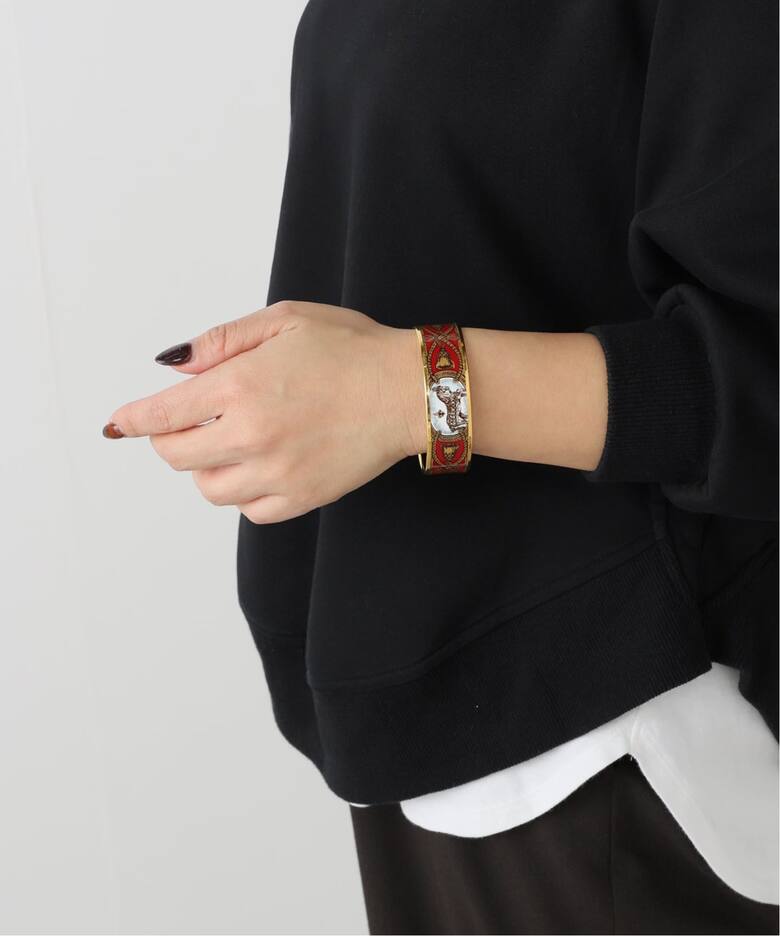 VINTAGE HERMES/エルメス】Emaille cheval red gm（ブレスレット 
