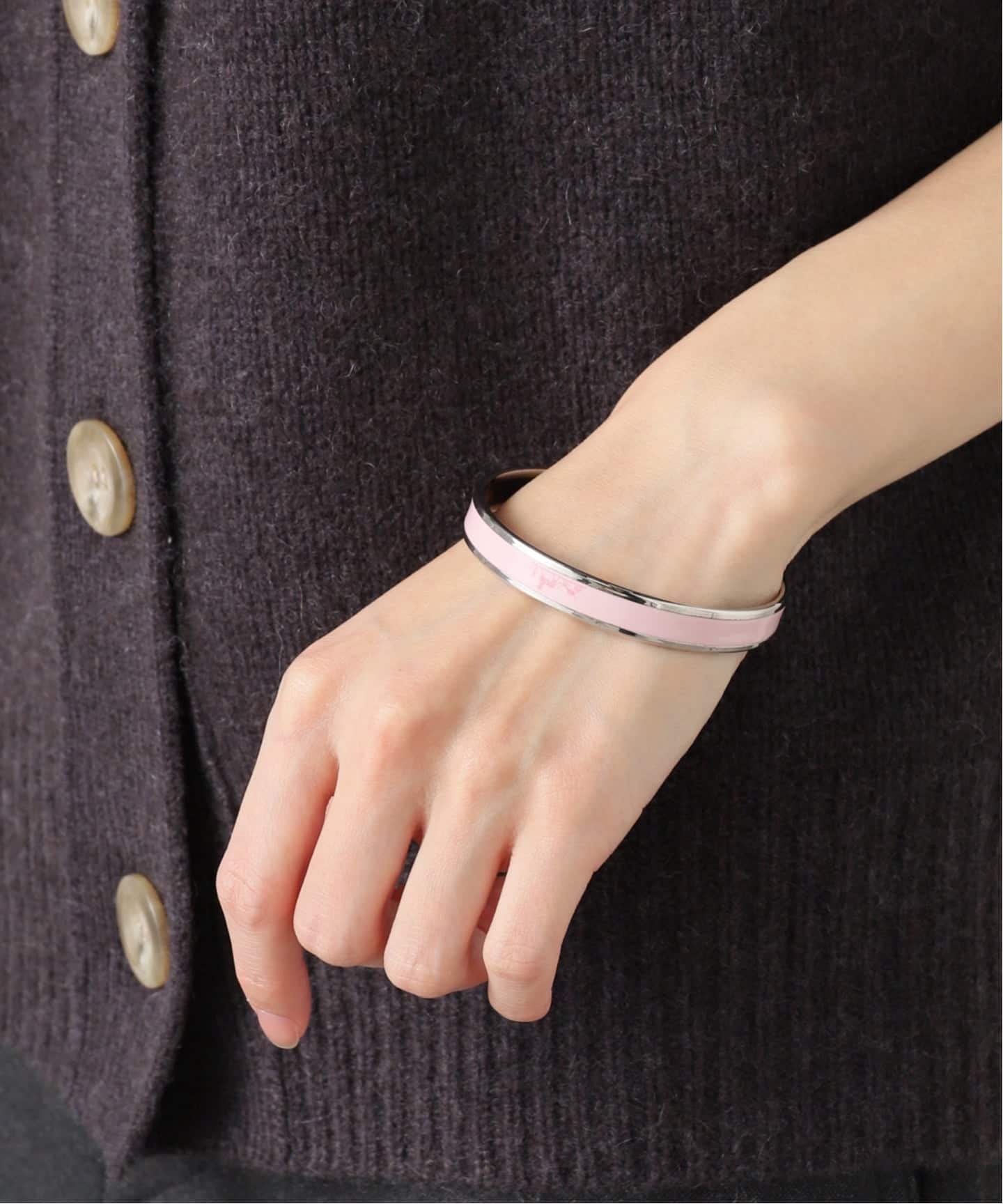 HERMES ピンク バングル ブレスレット HERMES（エルメス）ブレスレット・バングル ピンク サイズ