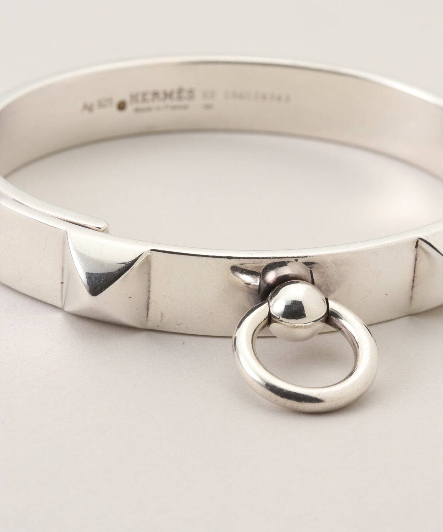本物　エルメス　皮　バングル 〇〇HERMES エルメス エルメス シェーヌダンクル バングル