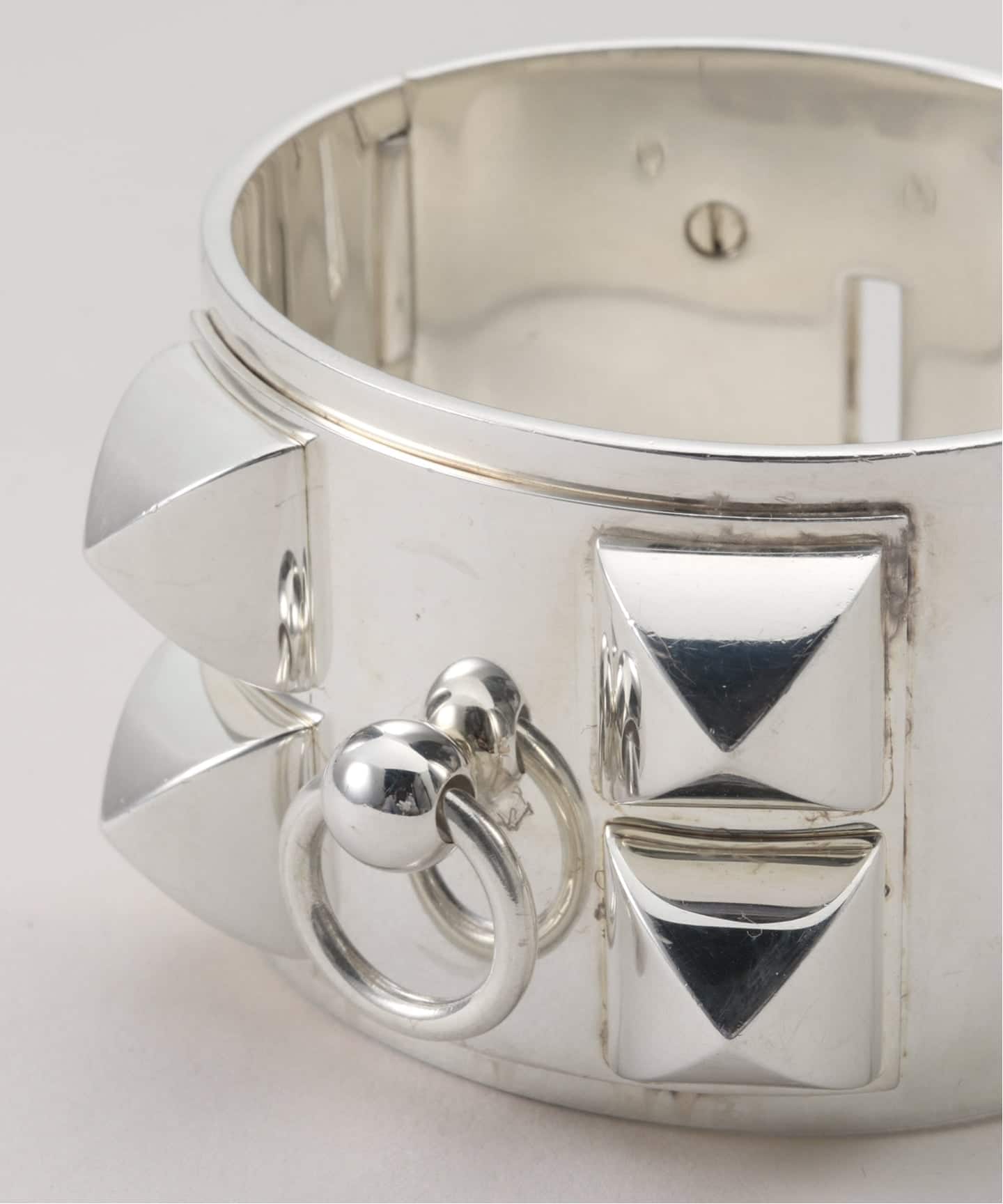 VINTAGE HERMES/エルメス】 Collier de chien bangle gm st