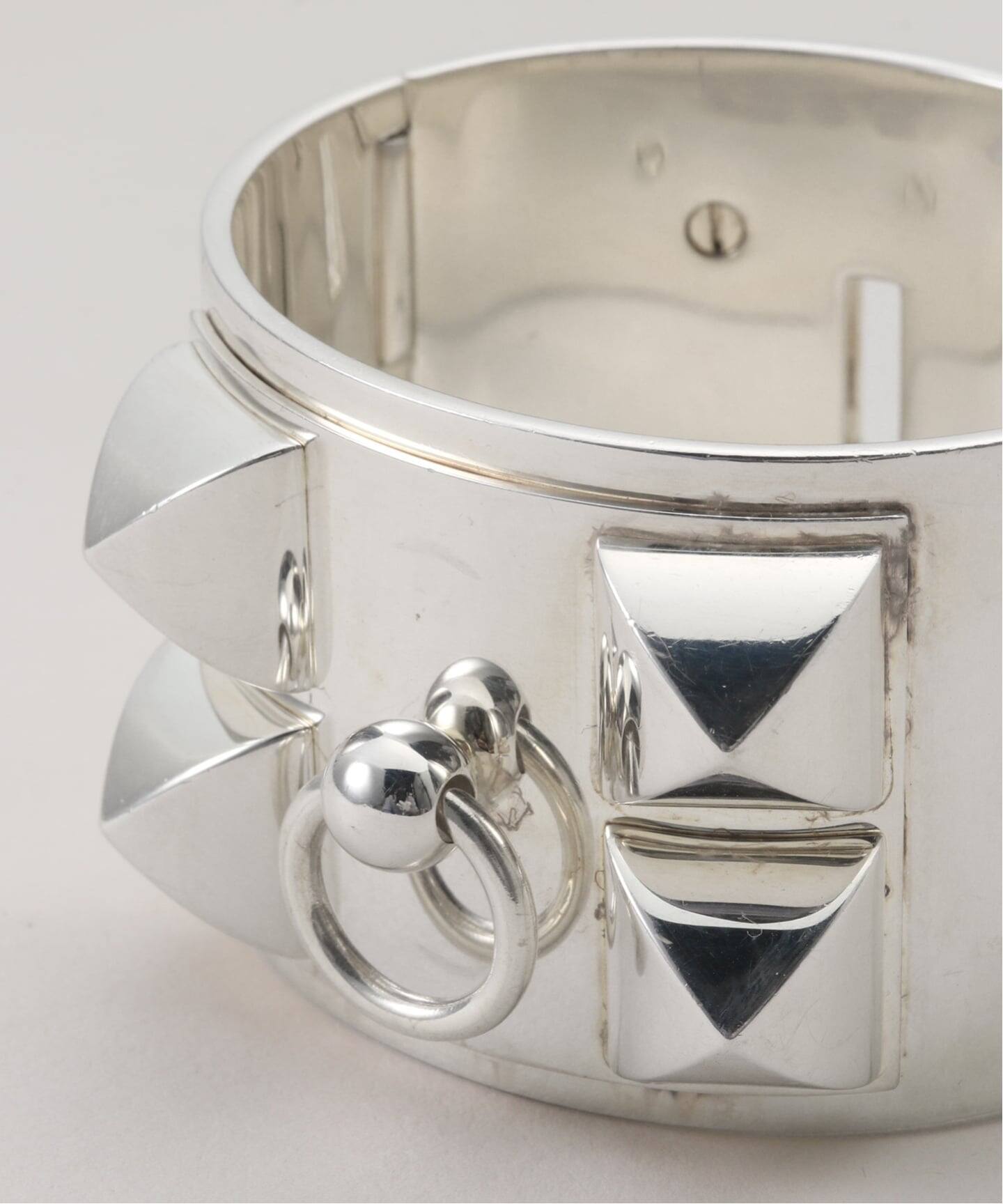 VINTAGE HERMES/エルメス】 Collier de chien bangle gm st 