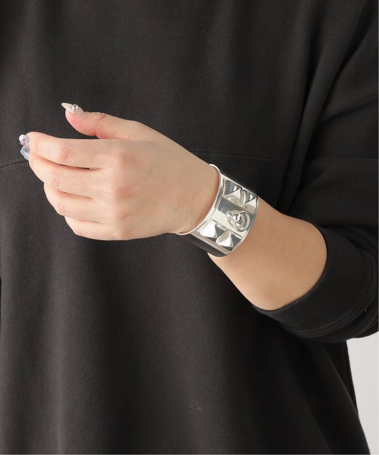 VINTAGE HERMES/エルメス】 Collier de chien bangle gm st 