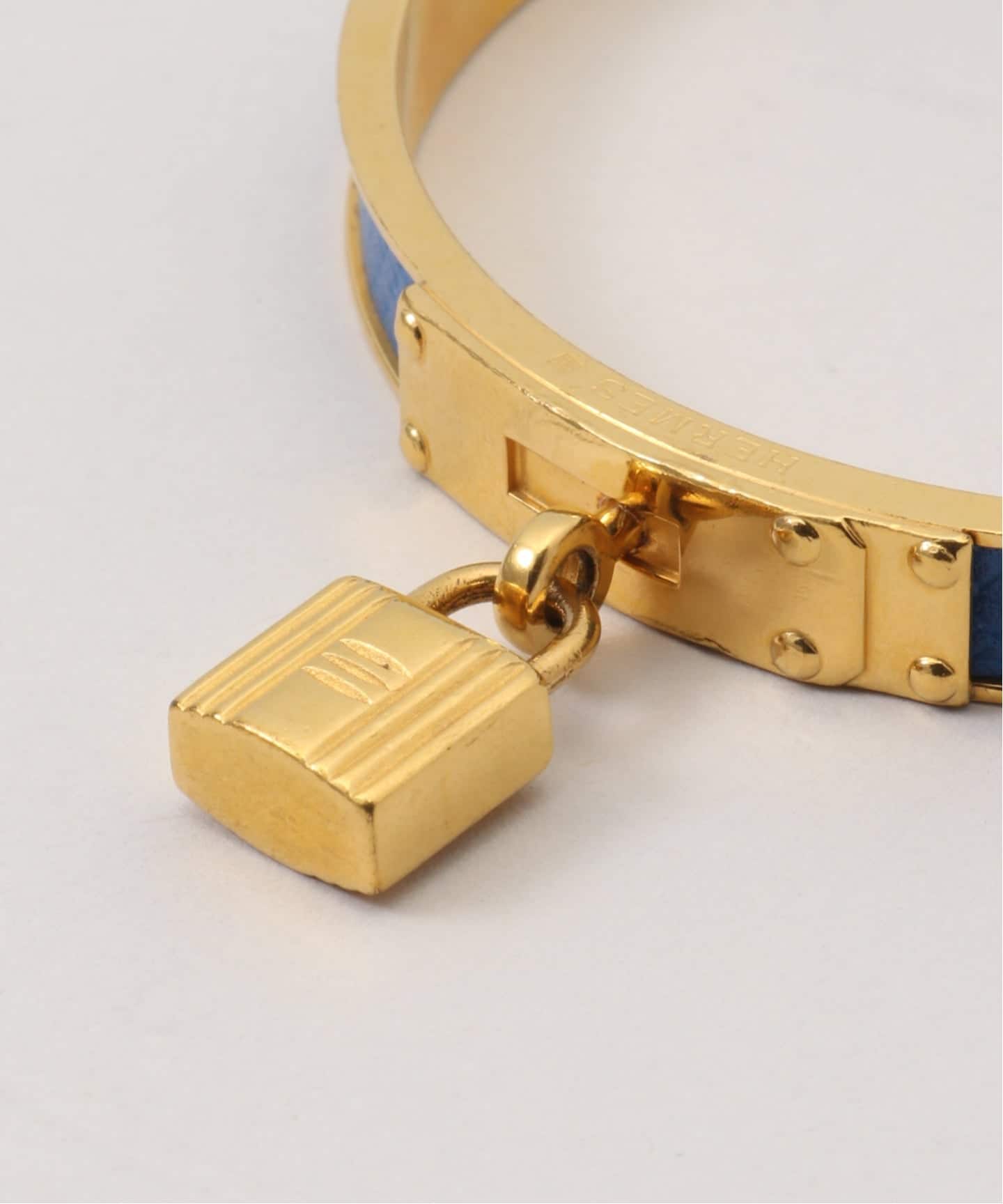 HERMES エルメス ゴールドバングル HERMES エルメス ケリー カデナ バングル ゴールド GP レザー