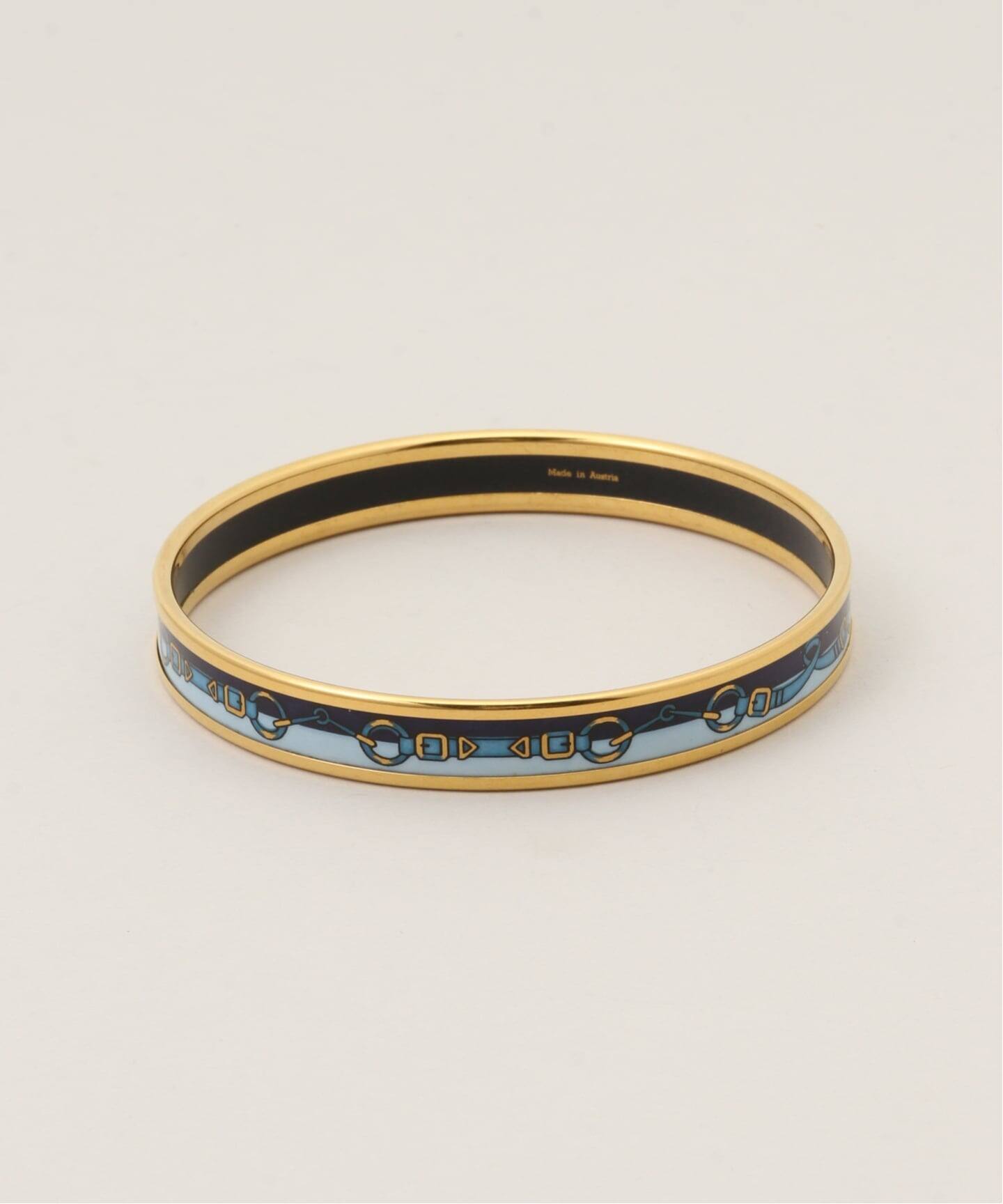 VINTAGE HERMES/エルメス】 Email bangle pm blue（ブレスレット 