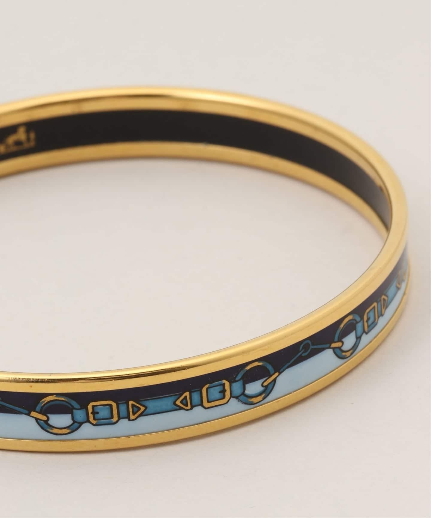 HERMES 青 バングル 専用ボックス付き VINTAGE HERMES/エルメス】 Email bangle pm blue（ブレスレット