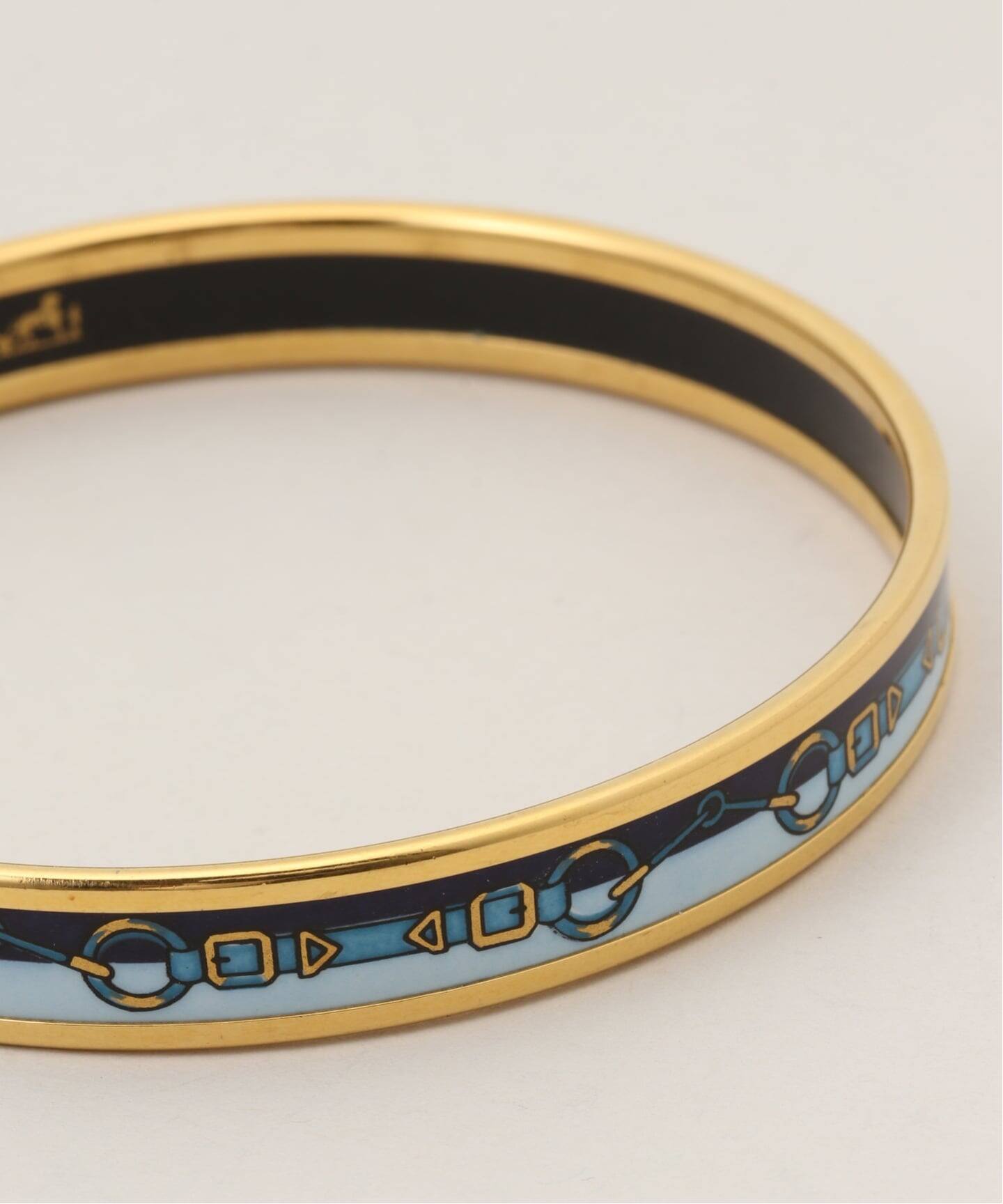 VINTAGE HERMES/エルメス】 Email bangle pm blue（ブレスレット 