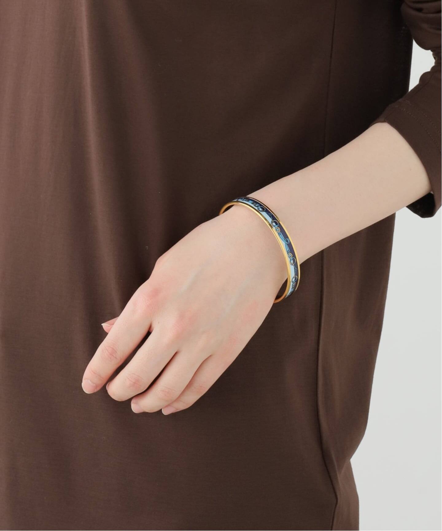 VINTAGE HERMES/エルメス】 Email bangle pm blue（ブレスレット