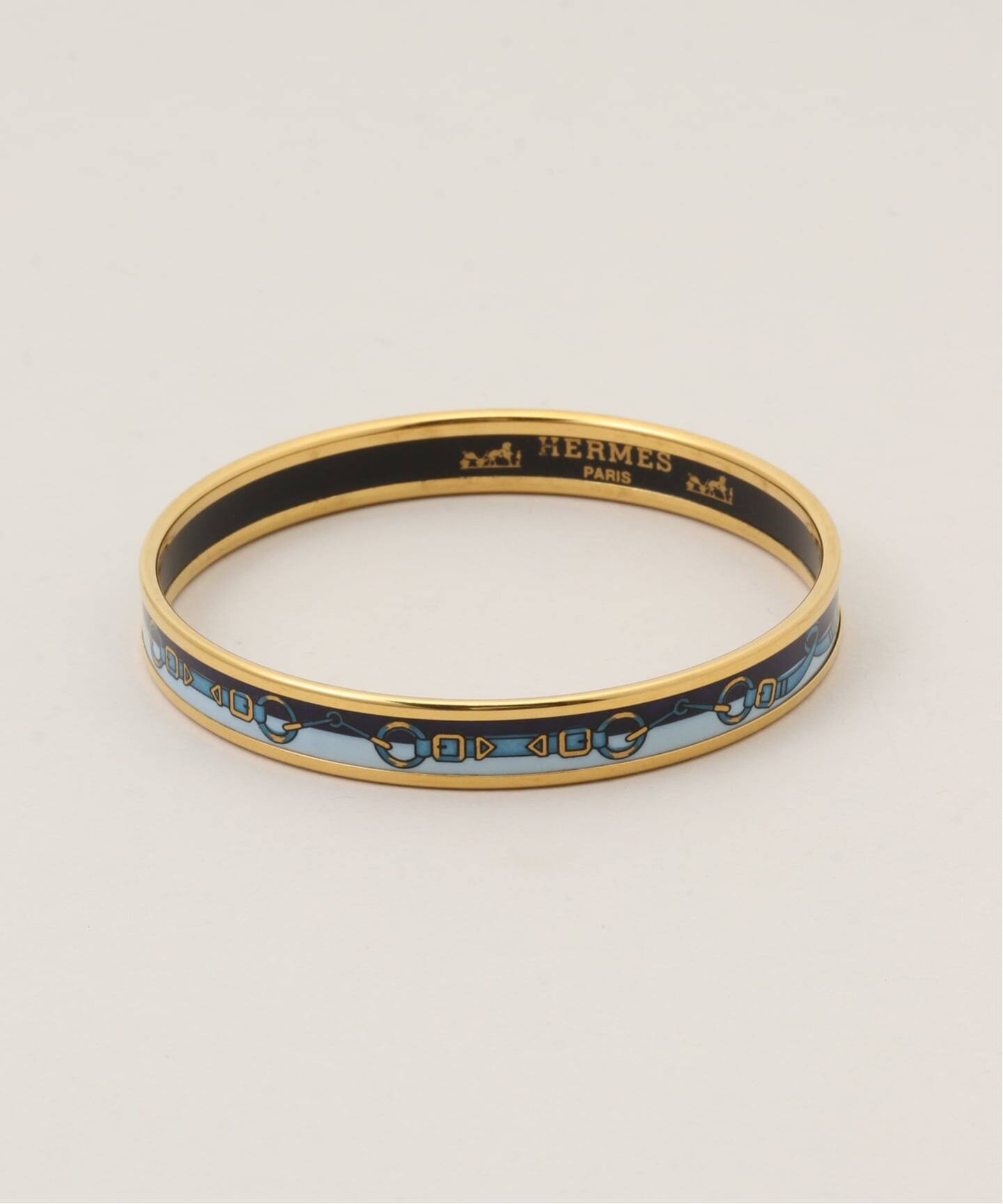 VINTAGE HERMES/エルメス】 Email bangle pm blue（ブレスレット 