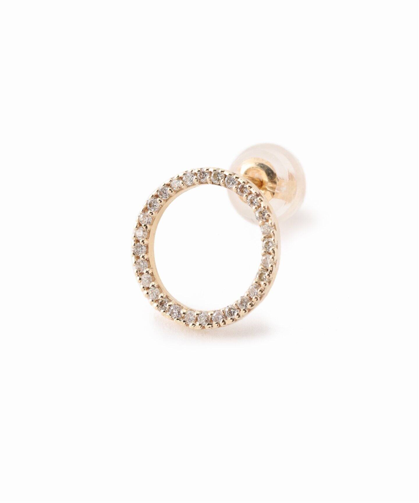 サークルダイヤピアス K10（両耳）（ピアス（両耳用））｜Lilas（リラ