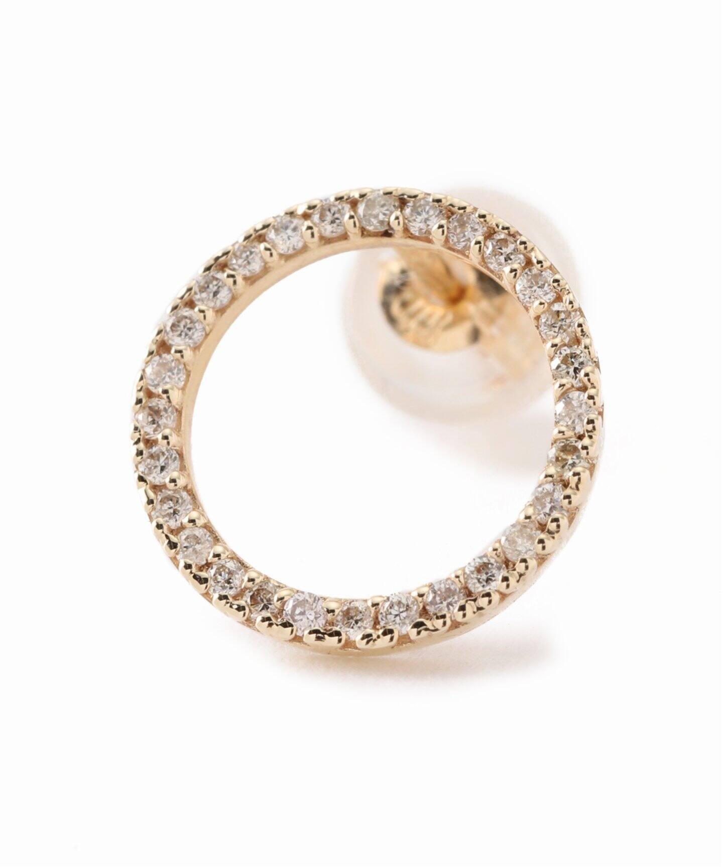 追加》サークルダイヤピアス K10（両耳）（ピアス（両耳用））｜Lilas 