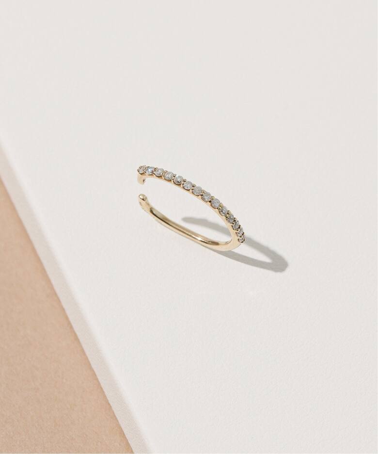 追加》オーバルダイヤエタニティーイヤーカフ K10（片耳）（イヤーカフ  