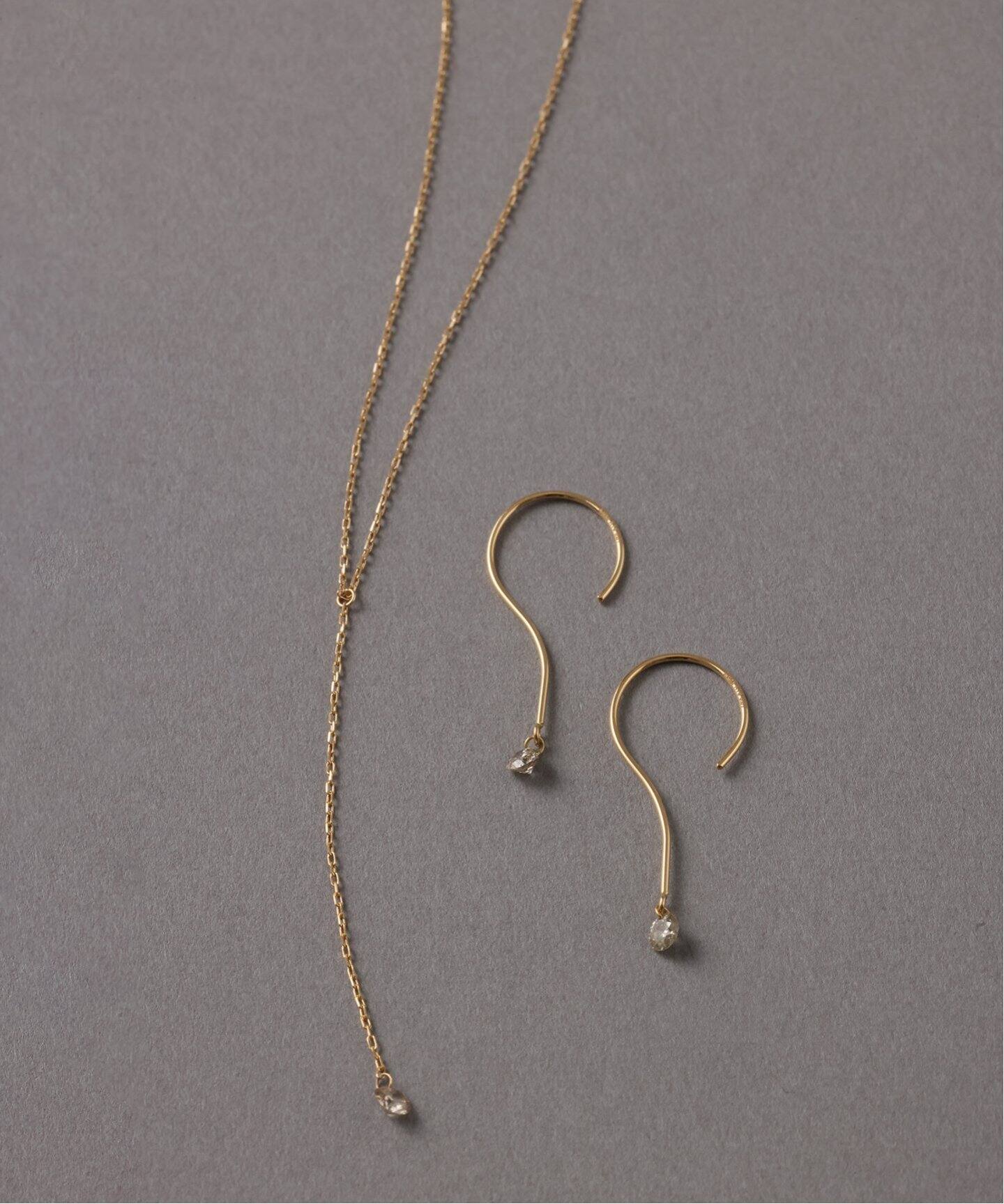 ブラウンホールダイヤピアス K18（両耳）（ピアス（両耳用））｜Lilas 