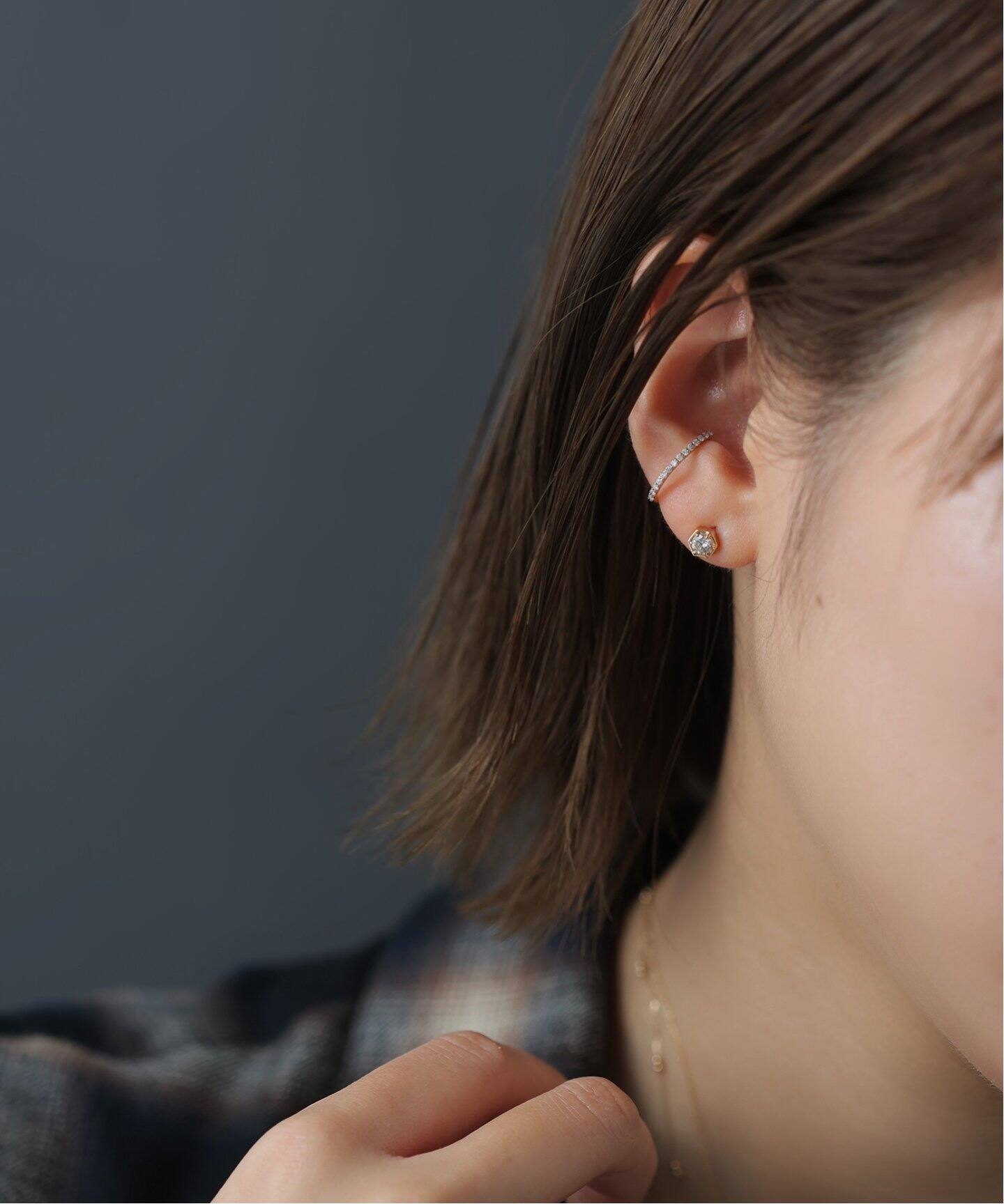 0.18ct六角ダイヤピアス K18（両耳）（ピアス（両耳用））｜Lilas  