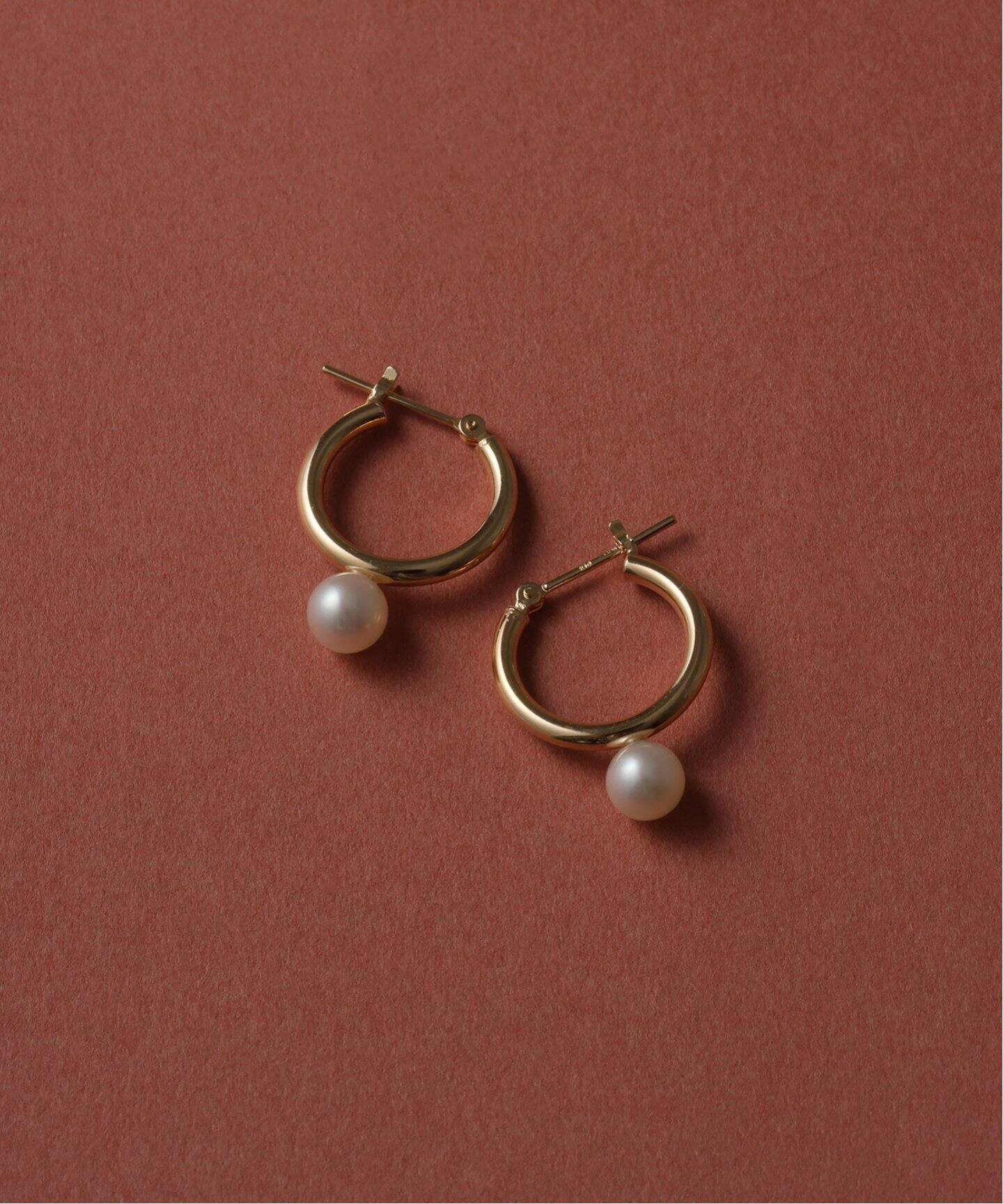 1.5パイプ1.5cmルーフピアス K10（両耳）（ピアス（両耳用
