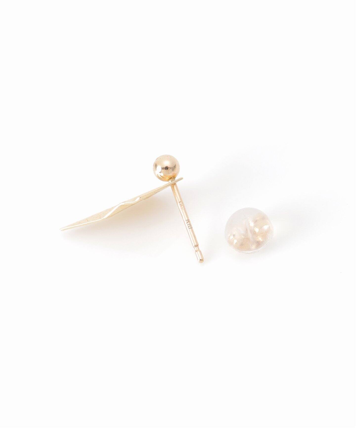 オリガミモチーフピアス K10（両耳）（ピアス（両耳用））｜Lilas