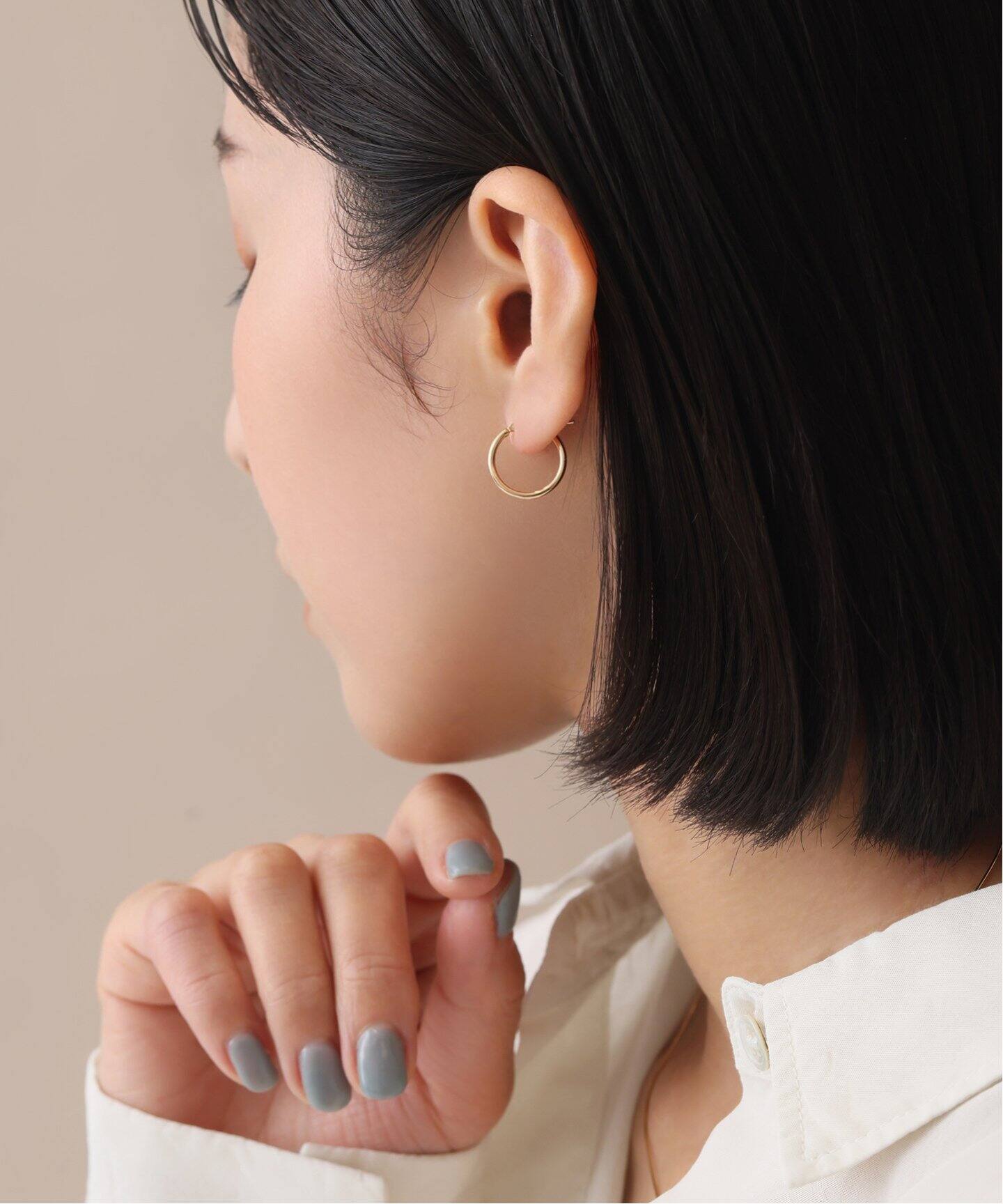 1.5パイプ1.5cmルーフピアス K10（両耳）（ピアス（両耳用））｜Lilas 