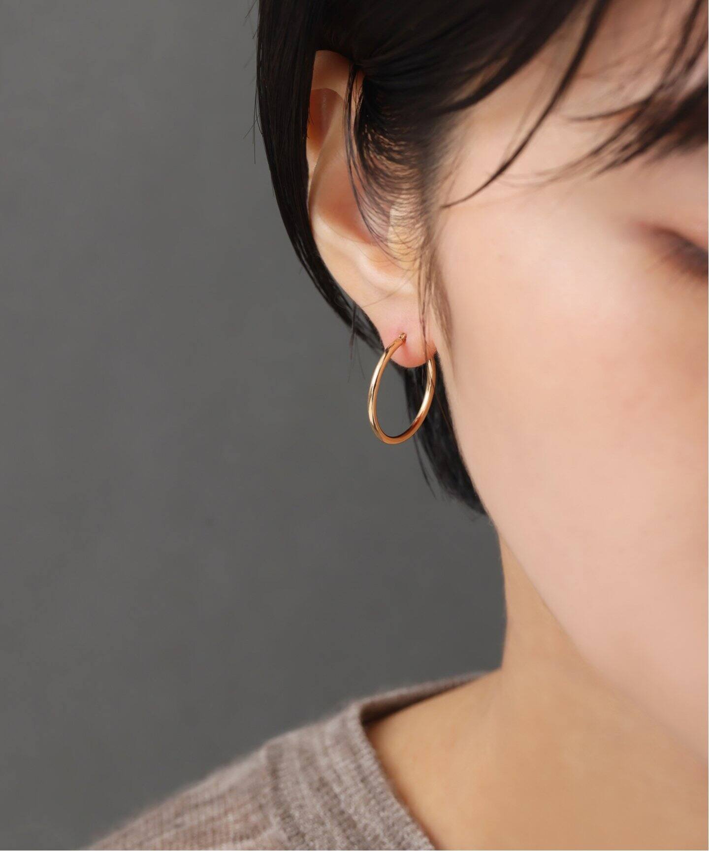 1.5パイプ2cmルーフピアス K10（両耳）（ピアス（両耳用））｜Lilas 