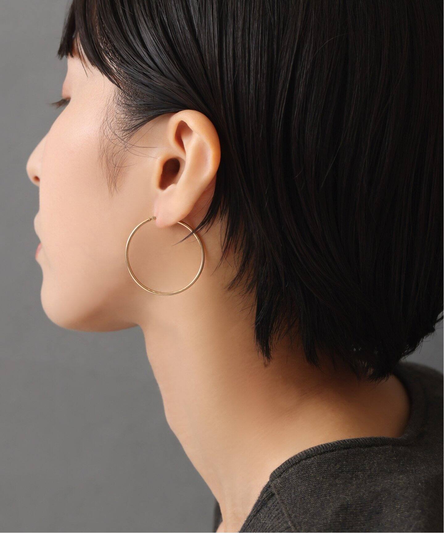 1.5パイプ3.5cmルーフピアス K10（両耳）（ピアス（両耳用））｜Lilas 