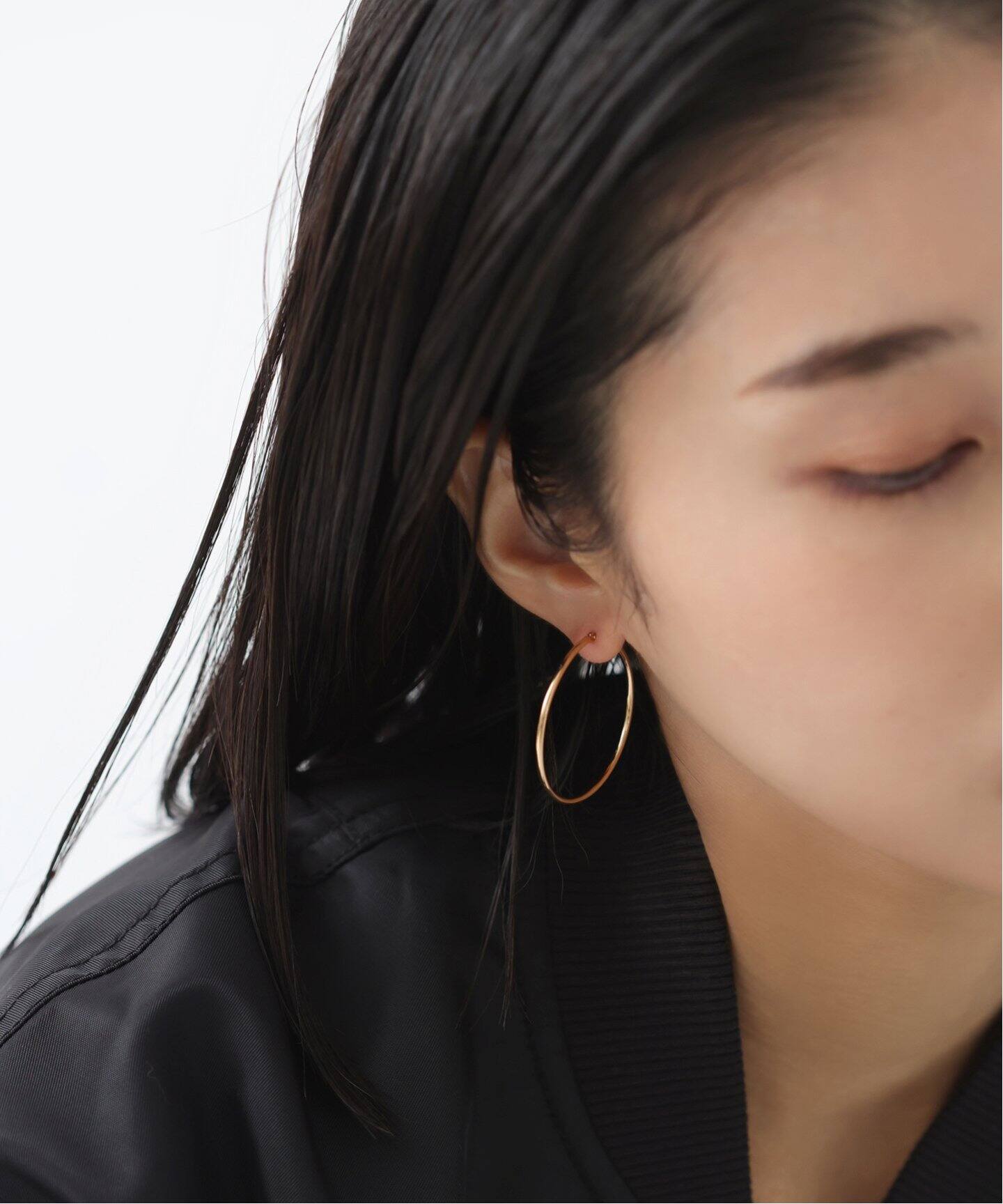 1.5パイプ3.5cmルーフピアス K10（両耳）（ピアス（両耳用））｜Lilas 