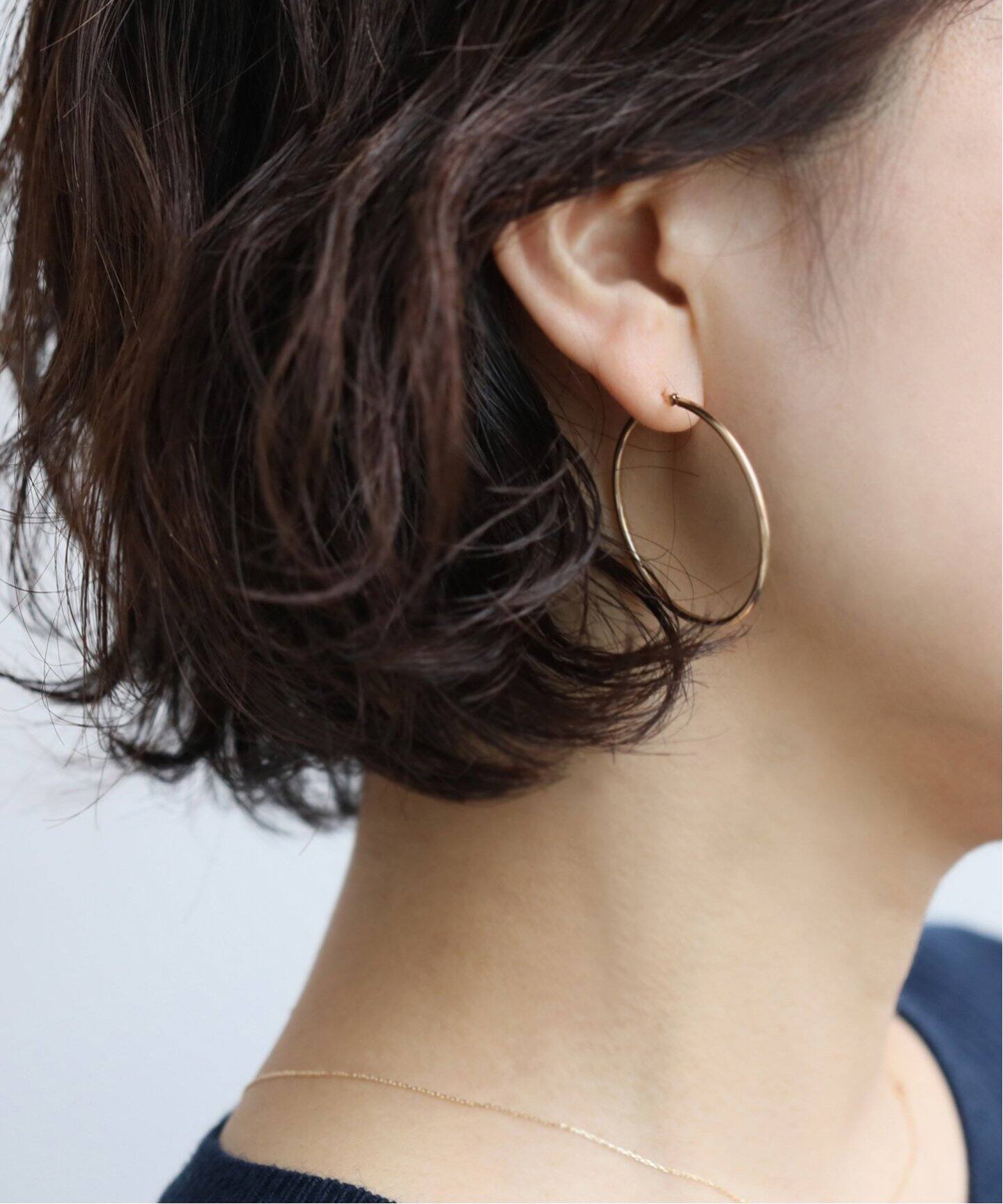 1.5パイプ3.5cmルーフピアス K10（両耳）（ピアス（両耳用））｜Lilas 