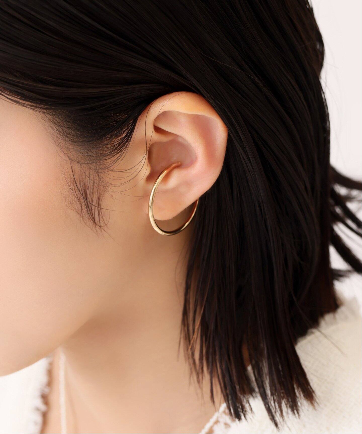 3cmサークルパイプイヤーカフ K10（片耳）（イヤーカフ）｜Lilas（リラ  