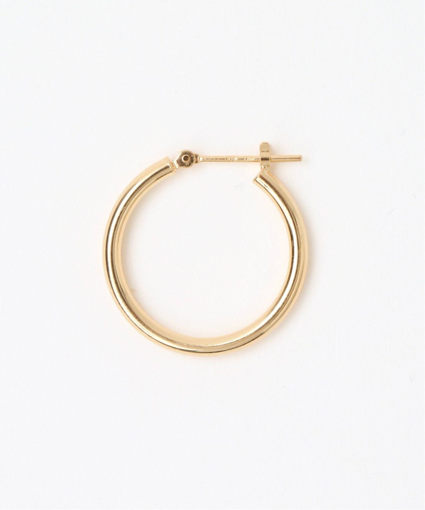 20mmフープパイプピアス K18（両耳）（ピアス（両耳用））｜Lilas 