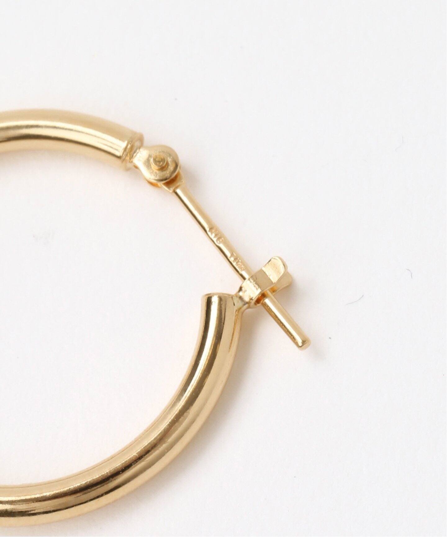 20mmフープパイプピアス K18（両耳）（ピアス（両耳用））｜Lilas 