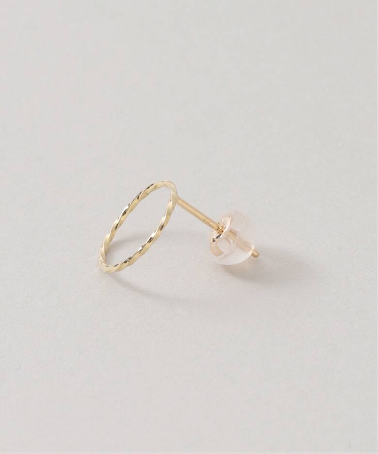 スクリューサークルピアス K10（両耳）（ピアス（両耳用））｜Lilas 