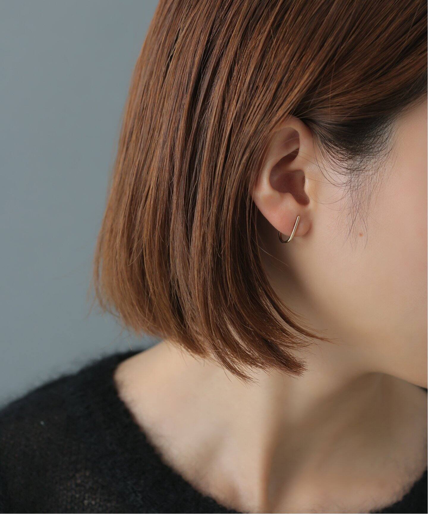 J型パイプピアスS K10（両耳）（ピアス（両耳用））｜Lilas（リラ）の  