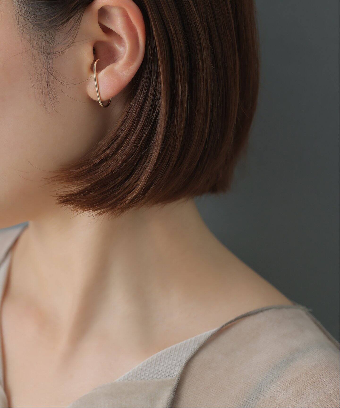 J型パイプピアスL K10（両耳）（ピアス（両耳用））｜Lilas（リラ）の  