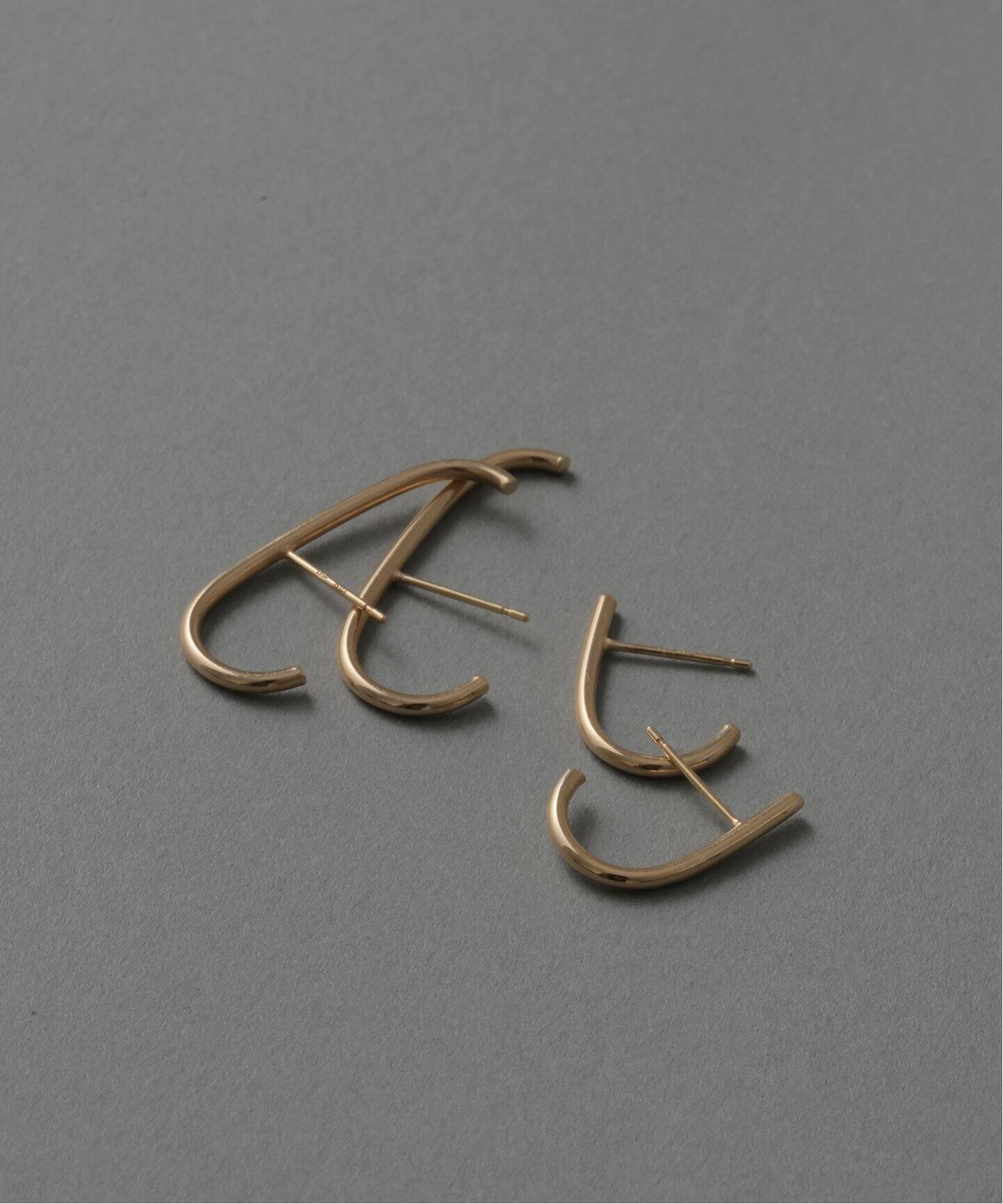 J型パイプピアスL K10（両耳）（ピアス（両耳用））｜Lilas（リラ）の  