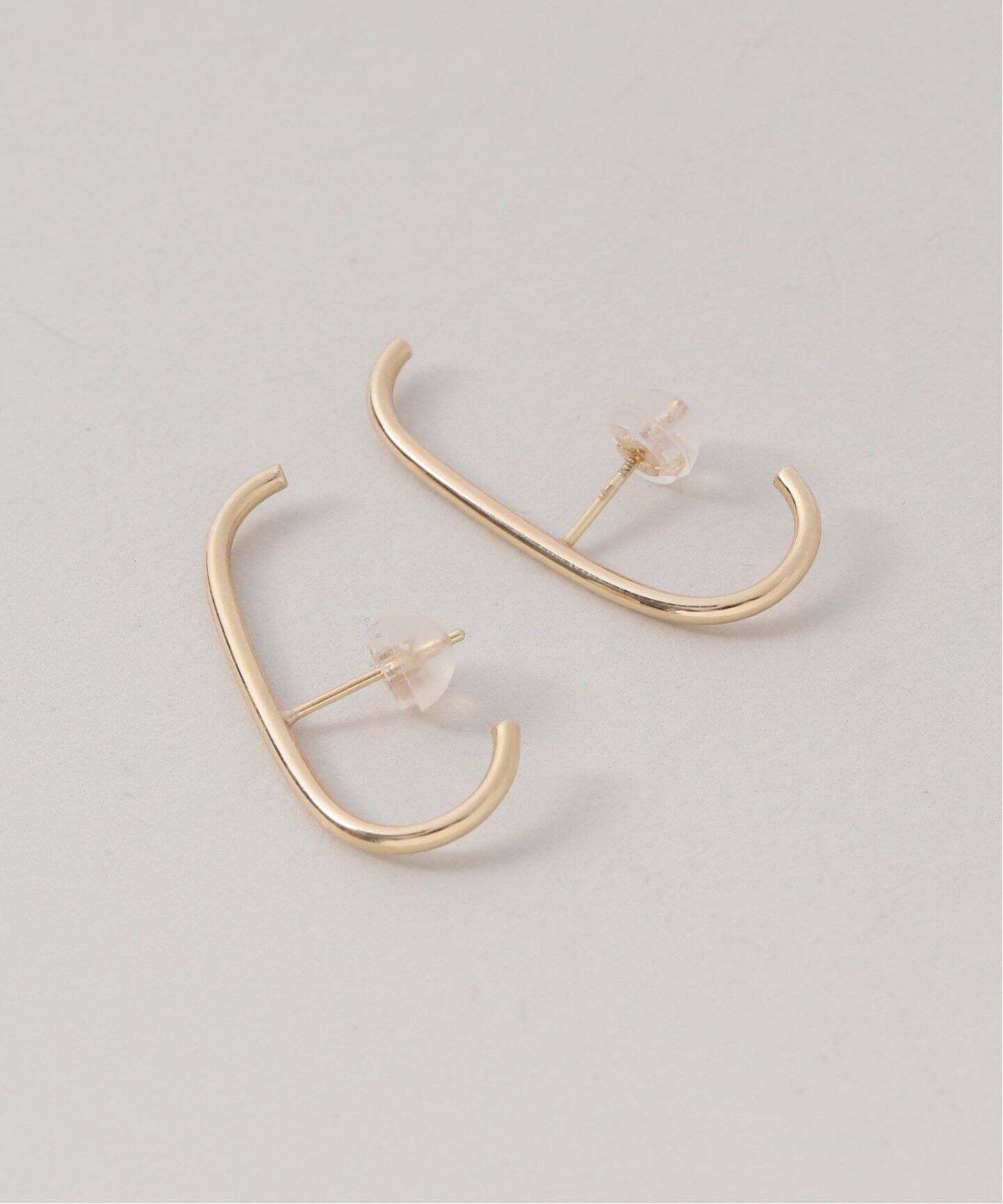 J型パイプピアスL K10（両耳）（ピアス（両耳用））｜Lilas（リラ）の  