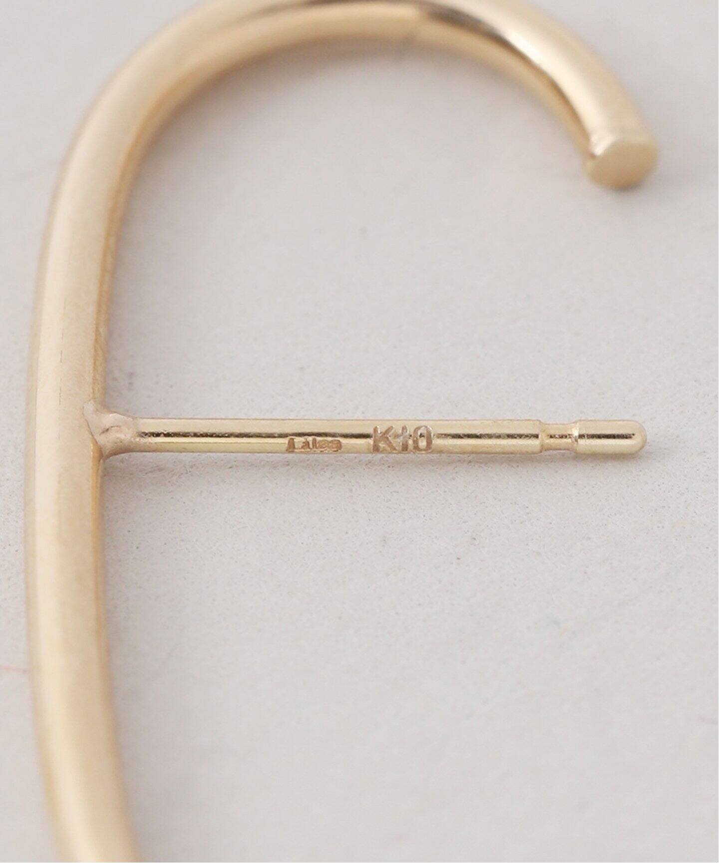 J型パイプピアスL K10（両耳）（ピアス（両耳用））｜Lilas（リラ）の  