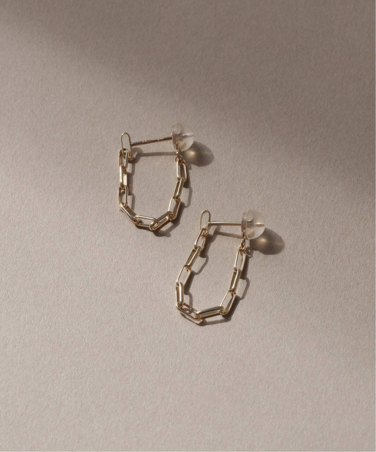 マーベラスチェーンUピアス K10（両耳）（ピアス（両耳用））｜Lilas 