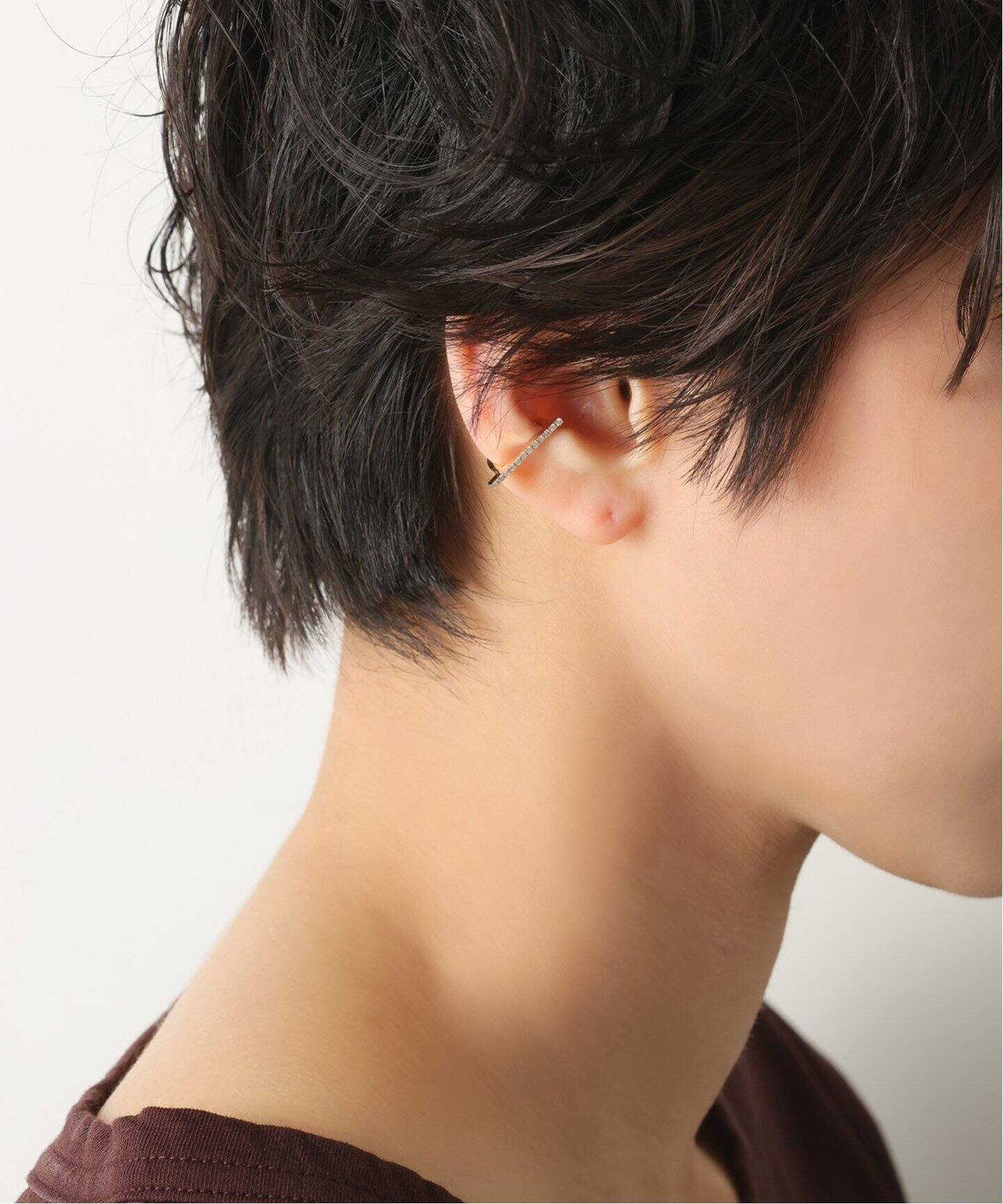 追加予約》ダイヤバーイヤーカフ K10（片耳）（イヤーカフ）｜Lilas  