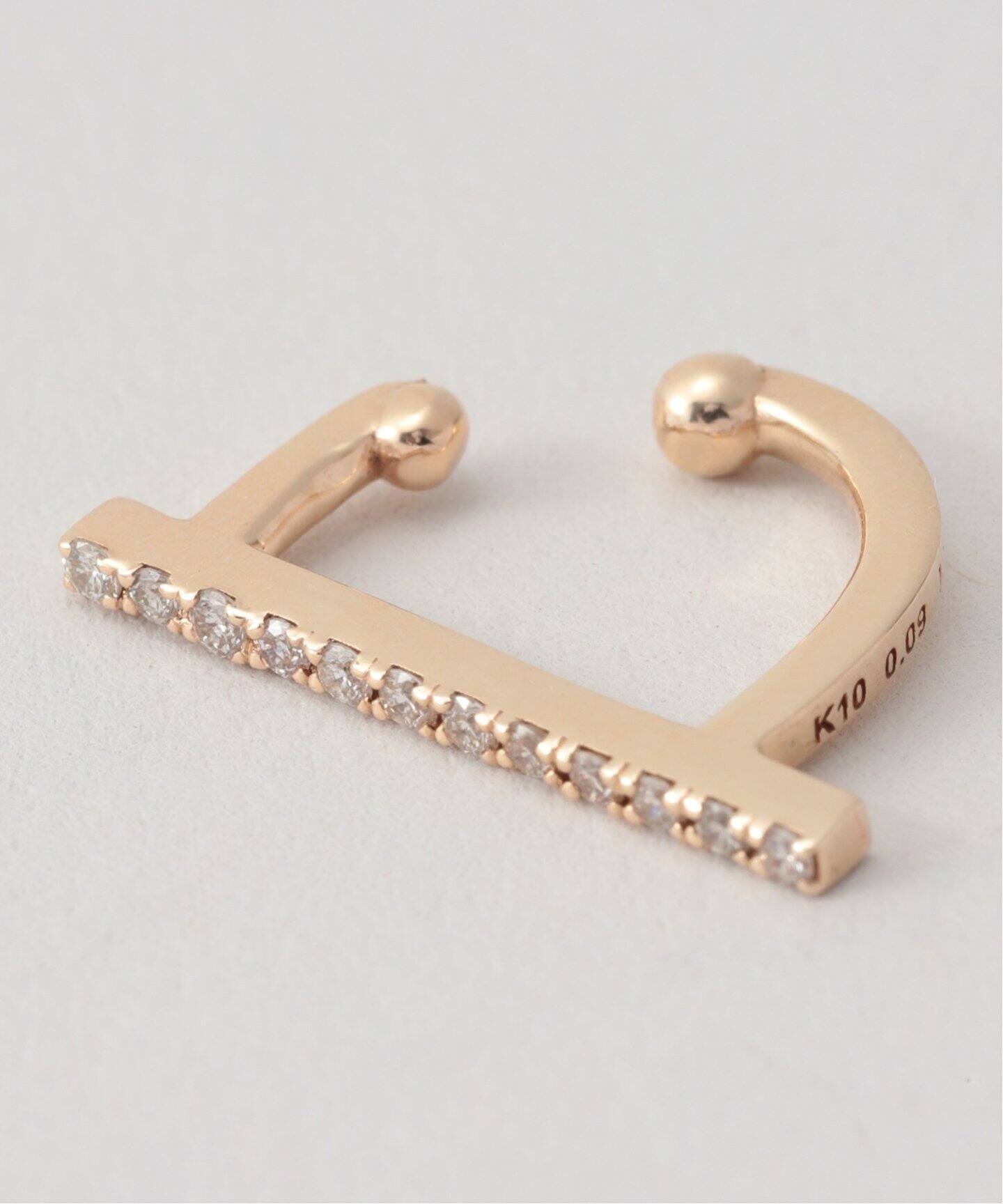 追加予約》ダイヤバーイヤーカフ K10（片耳）（イヤーカフ）｜Lilas  