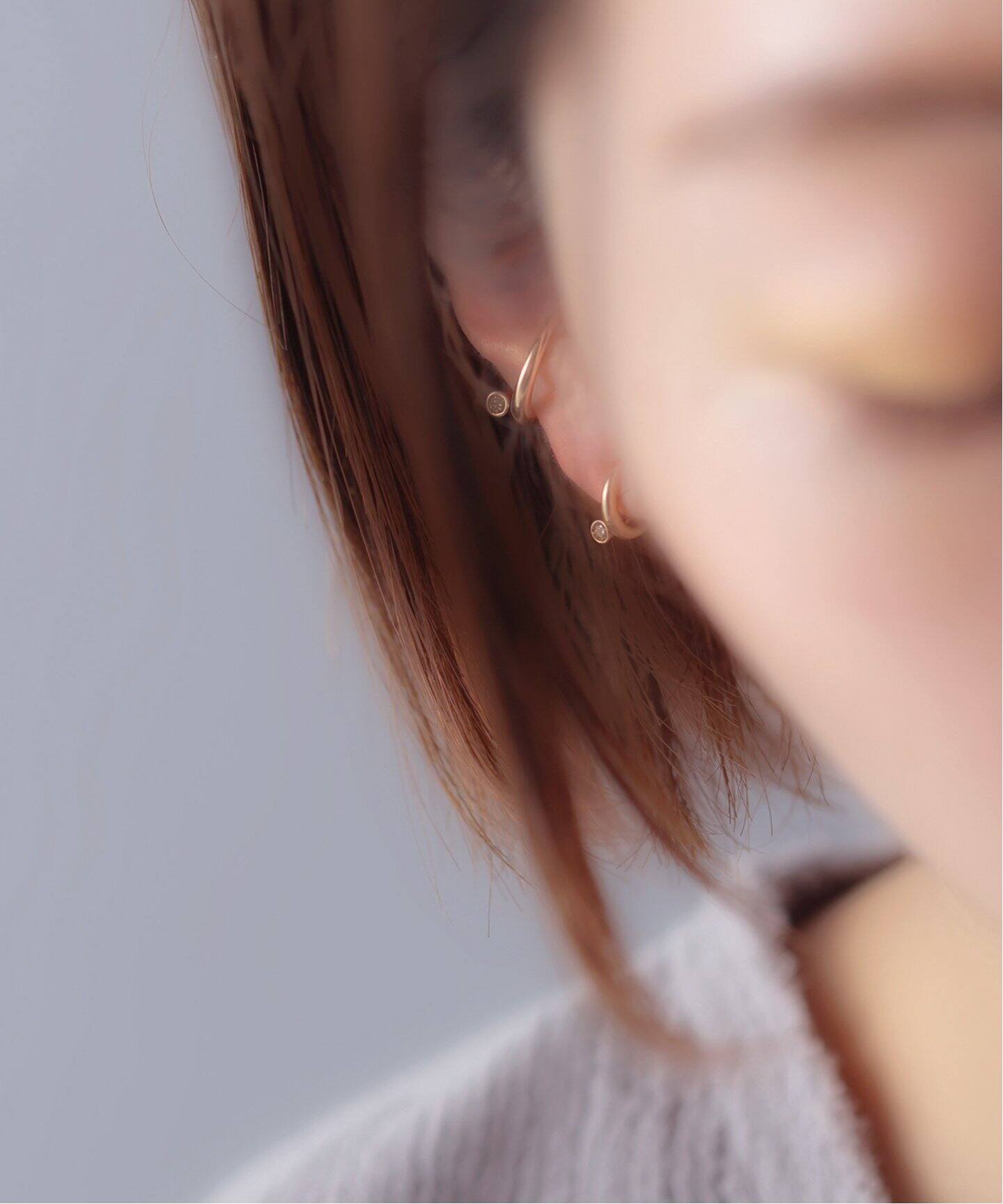 べゼルダイヤイヤーカフ K10（片耳）（イヤーカフ）｜Lilas（リラ）の 