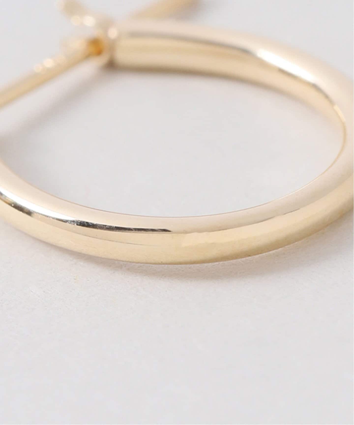 オーバルフープピアスS K10（両耳）（ピアス（両耳用））｜Lilas（リラ